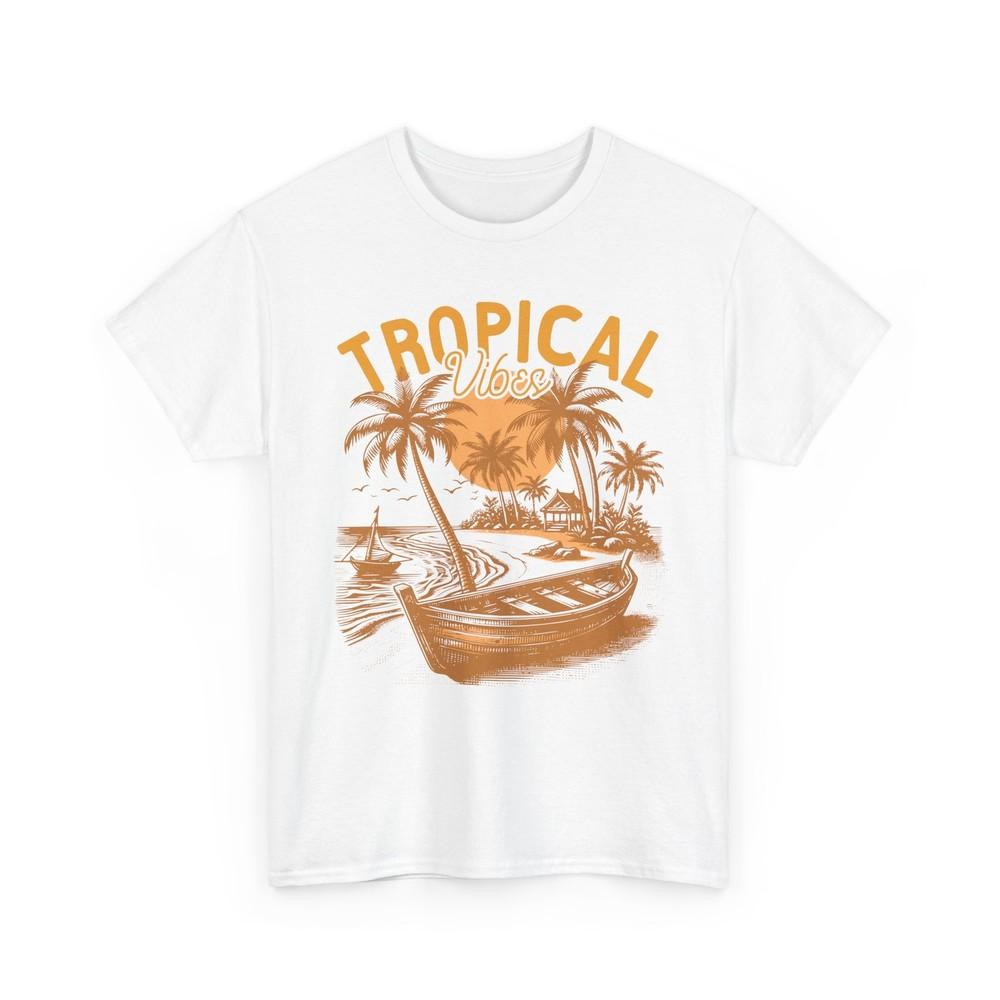 Beach Vibes T-Shirt | Summer Ocean Waves Tee | Vintage Sea Tropical Vibes Shirt