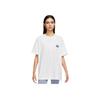 Nike Alphabet-Print Lockeres Rundhals Kurzarm-T-Shirt Damen Tops Weiß FD2550-100