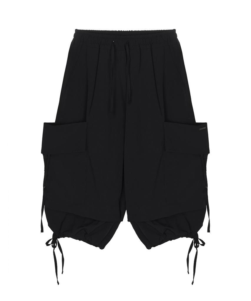 Nigaennikol Bermuda Utility Cargo Pants_Black