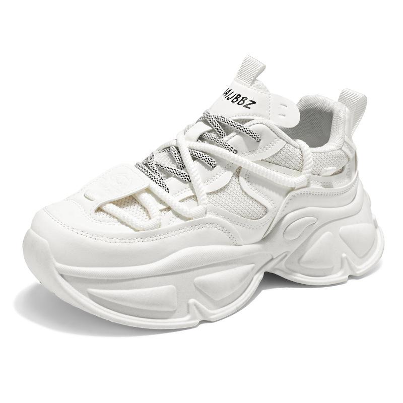 Summer New Breathable Mesh Shoes Trend Versatile Korean Version of Dad Shoes Students Daily Sports and Leisure Shoes Thick Soles Increase