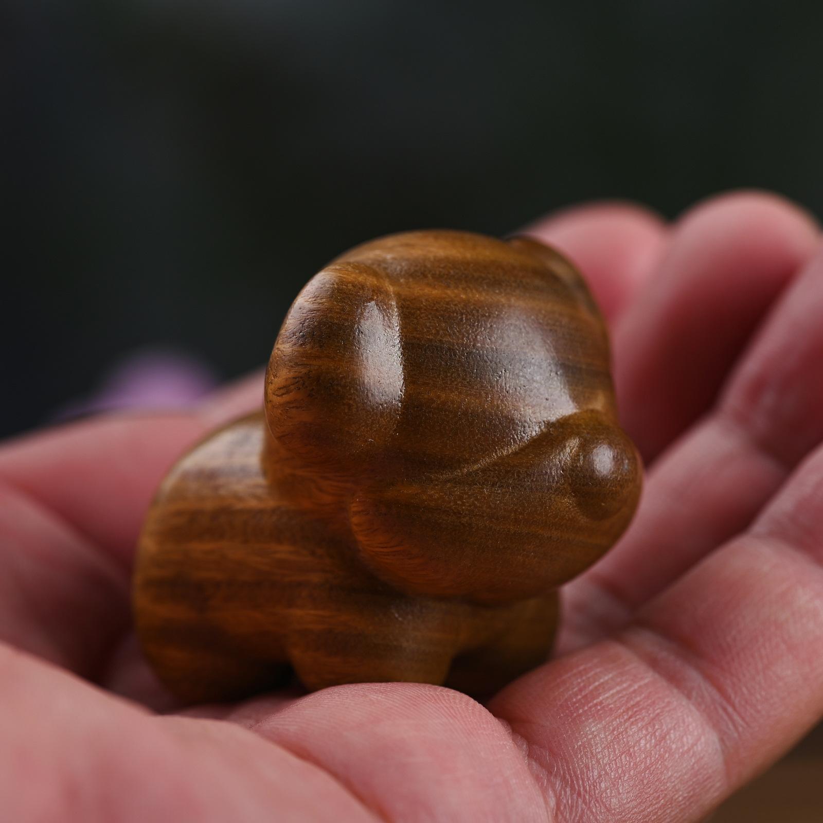 

Зелений Сандал Маленьке Цуценя - Лікувальний Милий Мультяшний Домашній Улюбленець, Креативна Дерев яна Різьблена Прикраса для Дому, Ручна Художня Робота