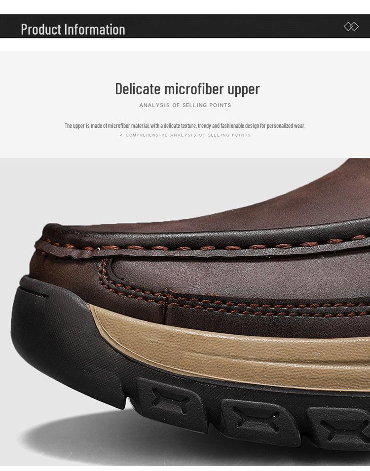 Hete Verkoop Heren Casual Leren Slip-on Loafers, Grote Maat 48