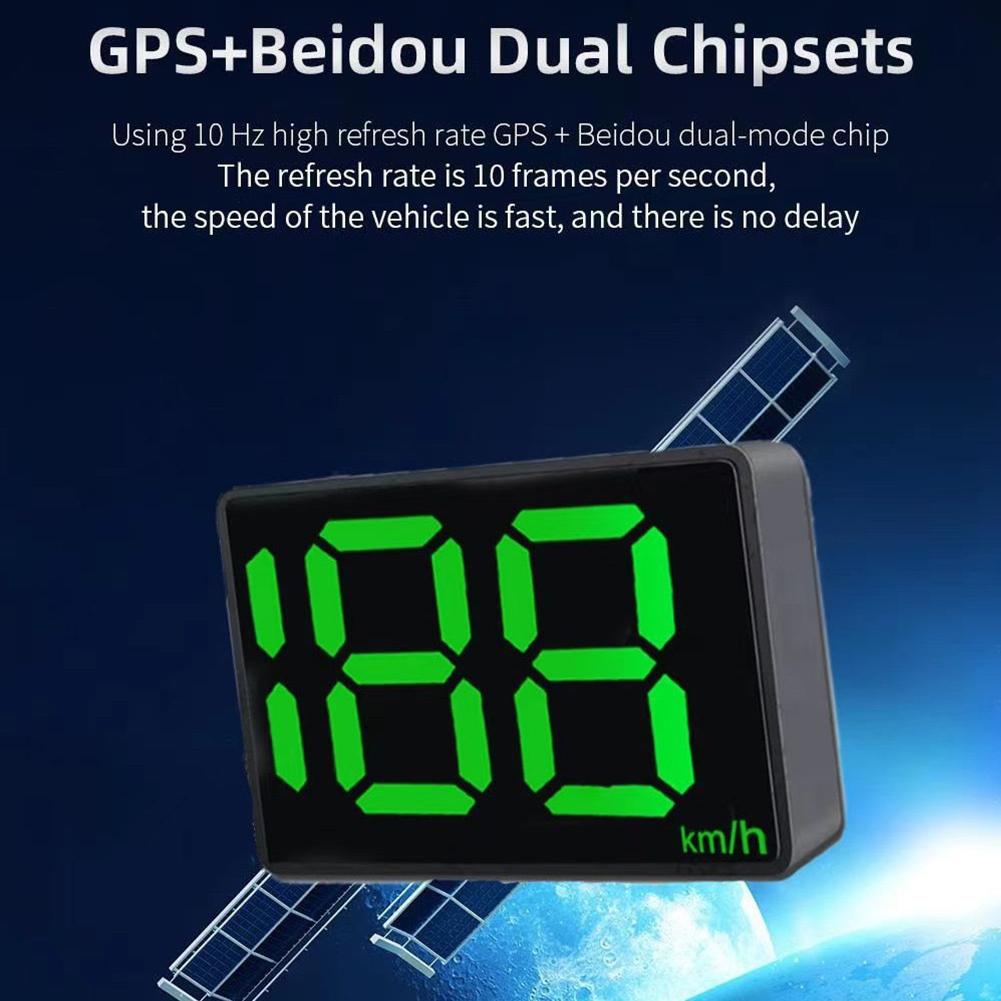 1Pcs Universal Car HUD Head Up Display GPS Digital Speedometer Plug And Play Font KMH/MPH Windshield Projector Auto Accessories