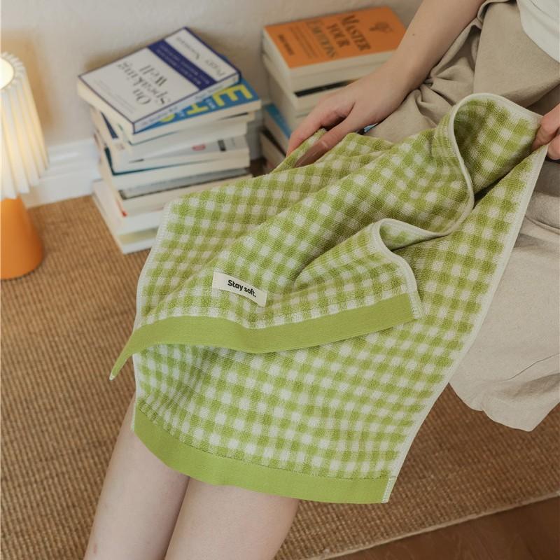 

Autumn Winter Striped Bath Towel Cotton Plush Washed Washcloth Worsted Soft Absorbent Bathroom Towels For Man Women Dropshipping 34x75cm