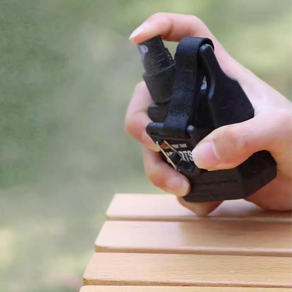 80ml Spraying Bottle Camping Hiking Spray Bottle Travel Outdoor Sprayer Bottle Press Hook Up Fine Mist Spray Head Magic Strap