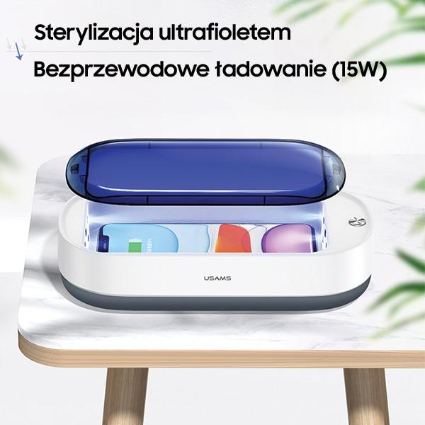 Usams Sterylizator Uv-C Ład. Indukcyjna15W Biały/White Zb151Xdh01 (Us-Zb151)