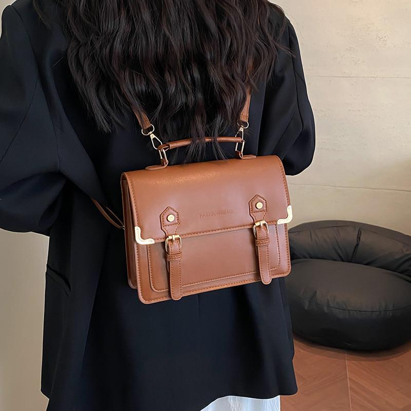 Vintage Forest Style Pu Backpack With Durable Construction For Casual Travel