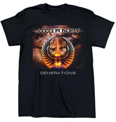 NOWY T-shirt Unisex z Bawełny Heavy Black z Nadrukiem Graficznym Journey Band Generations Album S-5XL TT621