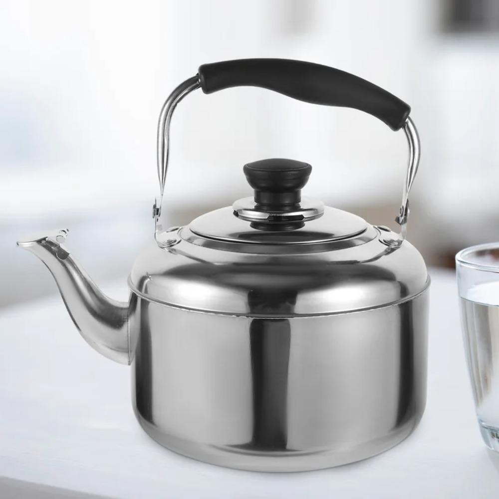 Large Capacity Stainless Steel Kettle Anti-scalding Handle Teapot Whistling Kettle  Camping