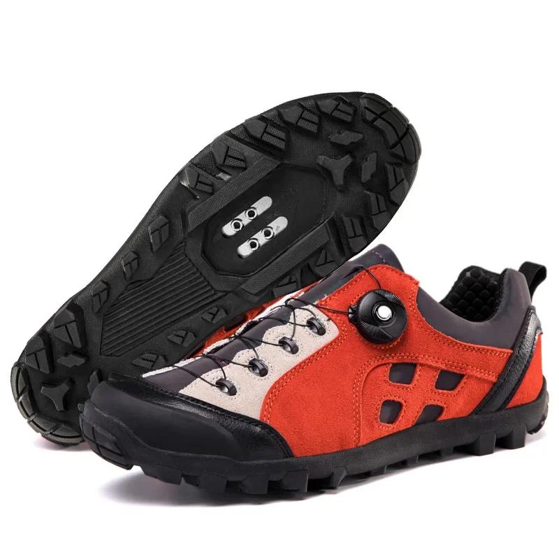 2026 Mountain Bike Shoes Men Cycling Sneaker MTB Cleats Shoes High Quality Male Sports Off Road Bicycle Boots Flat SPD Footwear