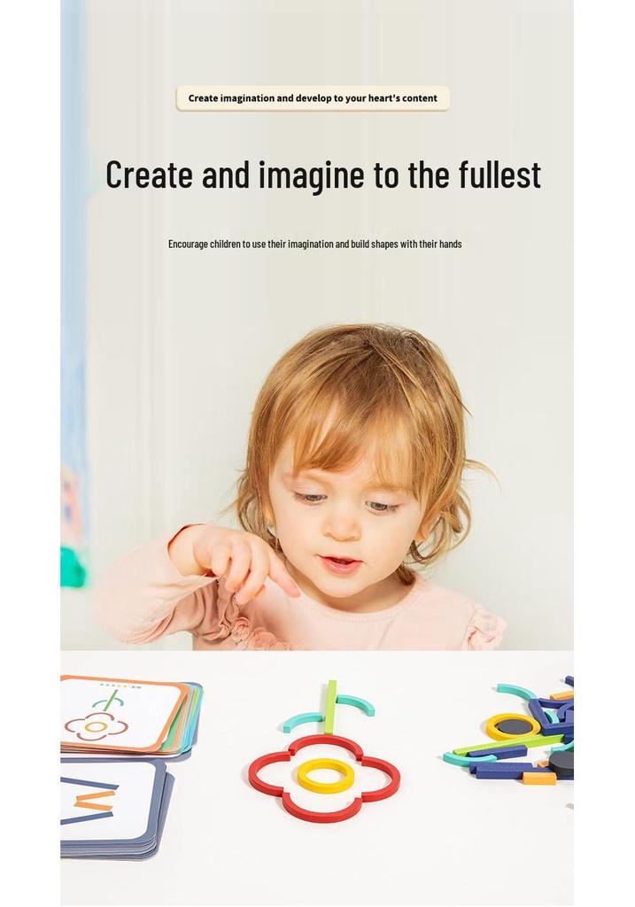 Creative Circle Wooden Puzzle Toy for Ages 3-6: Early Education Building Blocks