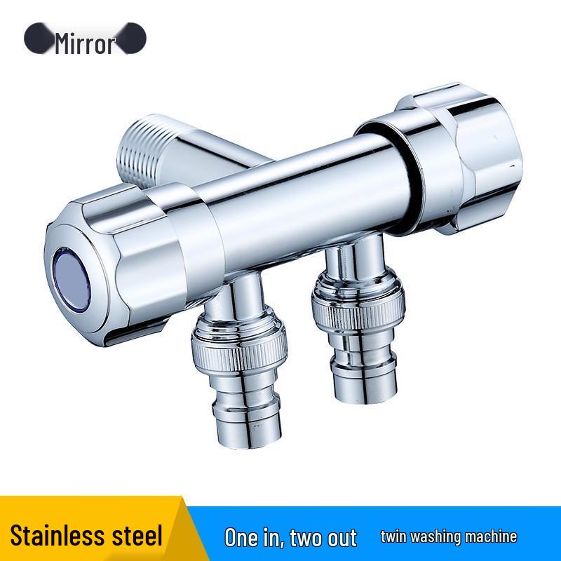 Dual-Outlet 4-Point Washing Machine Faucet with Household Switch