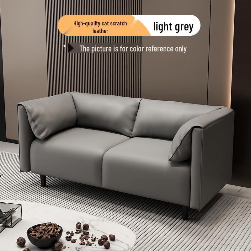 Modern Light Luxury Small Apartment Sofa - Cat Scratch Leather Fabric for Bedroom, Lounge, or Clothing Store