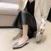 Fashion 2024 Autumn New Women's Pumps Shallow Mary Jane Shoes Fashion Elegant Slip on Low Heels Ladies Pointed Toe Wedding Shoes Bride