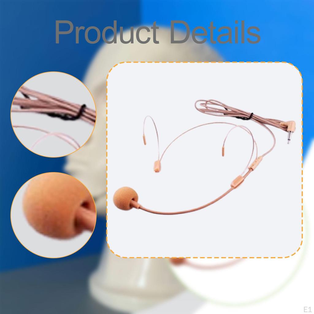 Discreet Double Earhook Headset Flexible for Theater, Lectures, Podcasts Versatile Comfortable Low