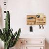 4-in-1 Eingangsbereich Wandregal Briefhalter Haken Rustikal Holz mit Schlüssel Wandmontiert Eingangsbereich Organizer
