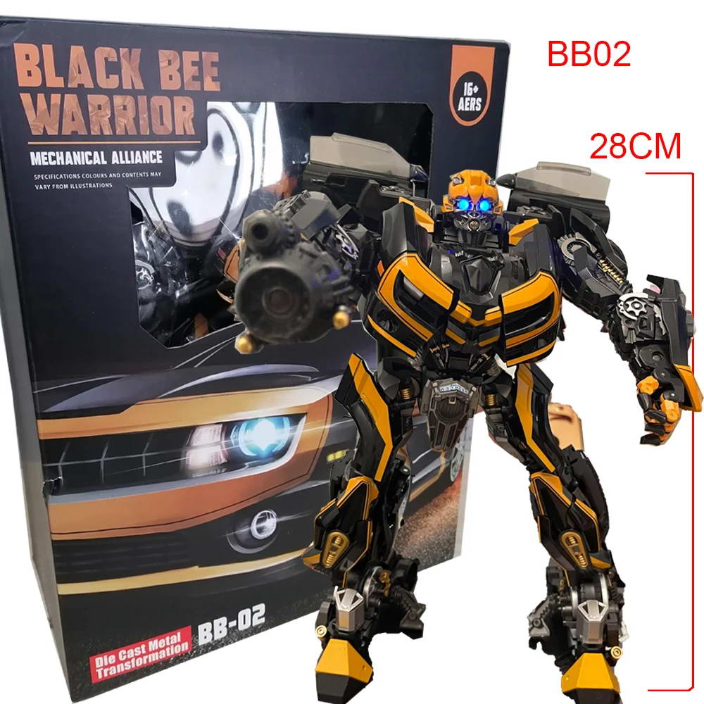Deformation Action Figure Toys Black Bumblebe Transformation Robot Hornet Warrior Model Autobots Car BB02 BB01 MPM03 Poseable Articulated Scale