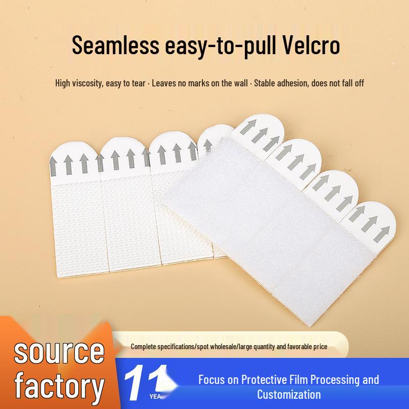 Peel-and-Stick Velcro Hook & Loop Wall Hanger for Frames & Paintings - No Drill Required Magic Buckle Mini [16*29mm] 12 pairs