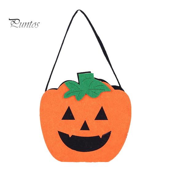 Cute Skeleton Ghost Bags Halloween Felt Candy Bag, Pumpkin Skull Cat Owl Tote for Holiday Goodie School Kids, Non Woven Trick or Treat Handbag, Party