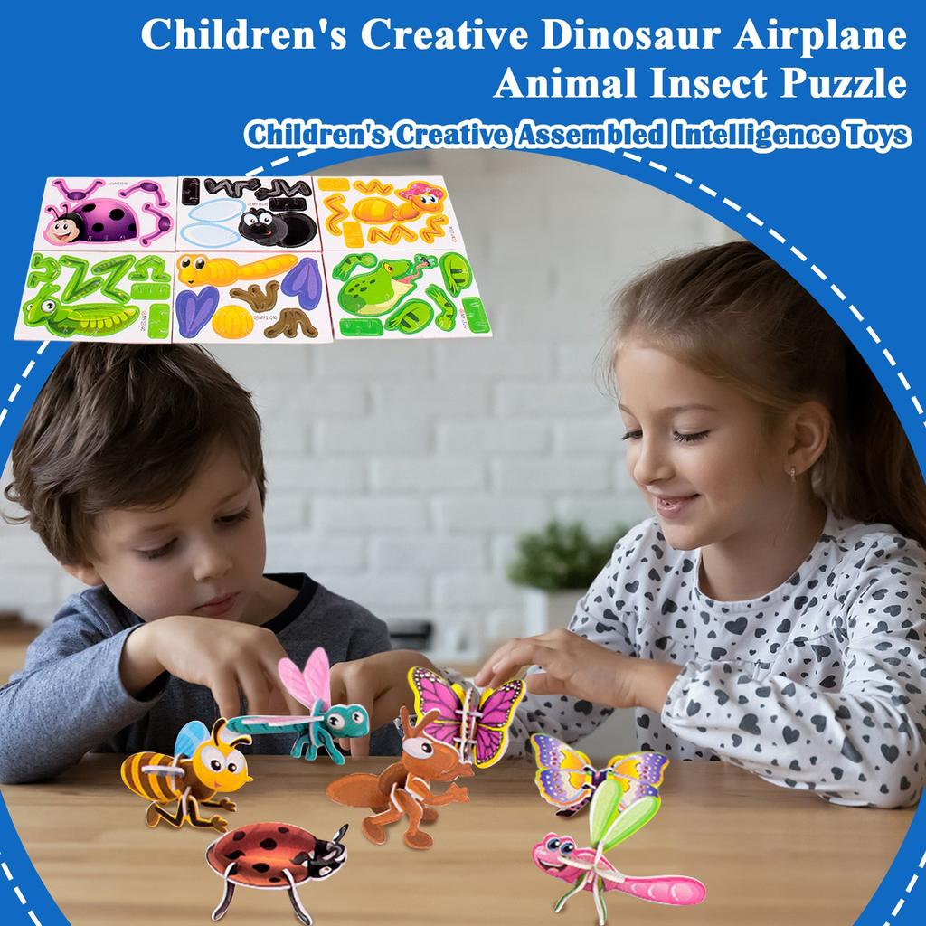 Paper Children's Creative Dinosaur Airplane Animal Insect Puzzle