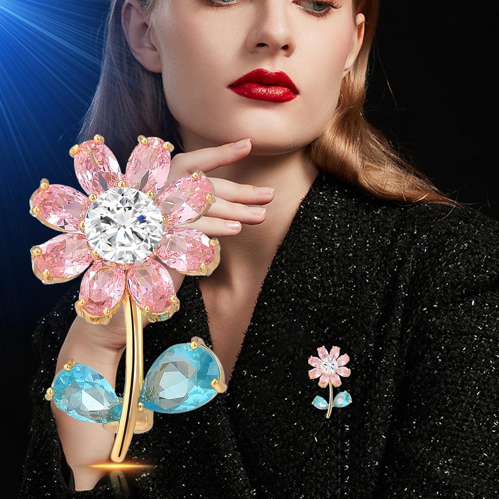 Senior Brooches Flower Leaf Brooch Pins for Women Suit Pendant  Fashion Brooches Jewelry