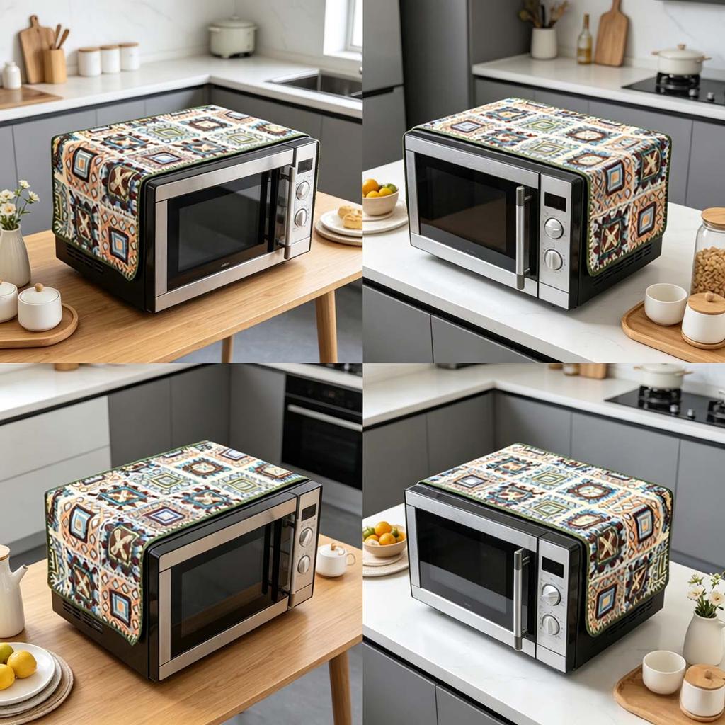 30x90cm Environment Friendly Cotton Linen Microwave Dust Cover