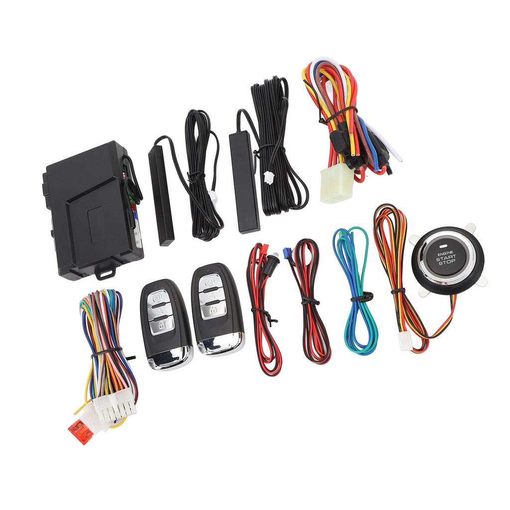Keyless Entry Car Alarm System Enhanced Safety Push Start Button Remote Start System Kit for 12V Fue