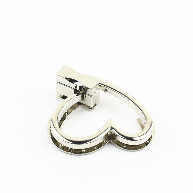 Handbag Purse Closure Toggle Latch Buckles Diy Bag Hardware Bag Accessories Double Heart Clasp Buckles Twist Locks For Handbag