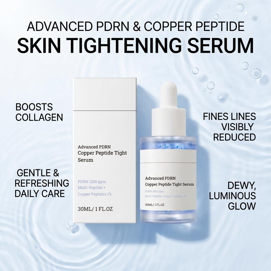 Copper Peptide Tight Serum Smoothing Skin Improving Skin Firmness Enhancing Skin Elasticity Texture Daily Facial Care Essence