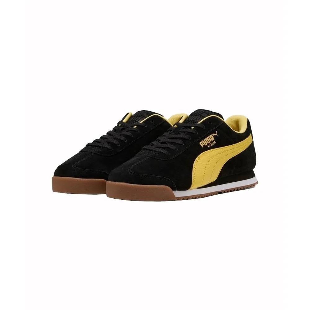 PUMA Roma Suede Black Sunny Yellow 398635-06 235