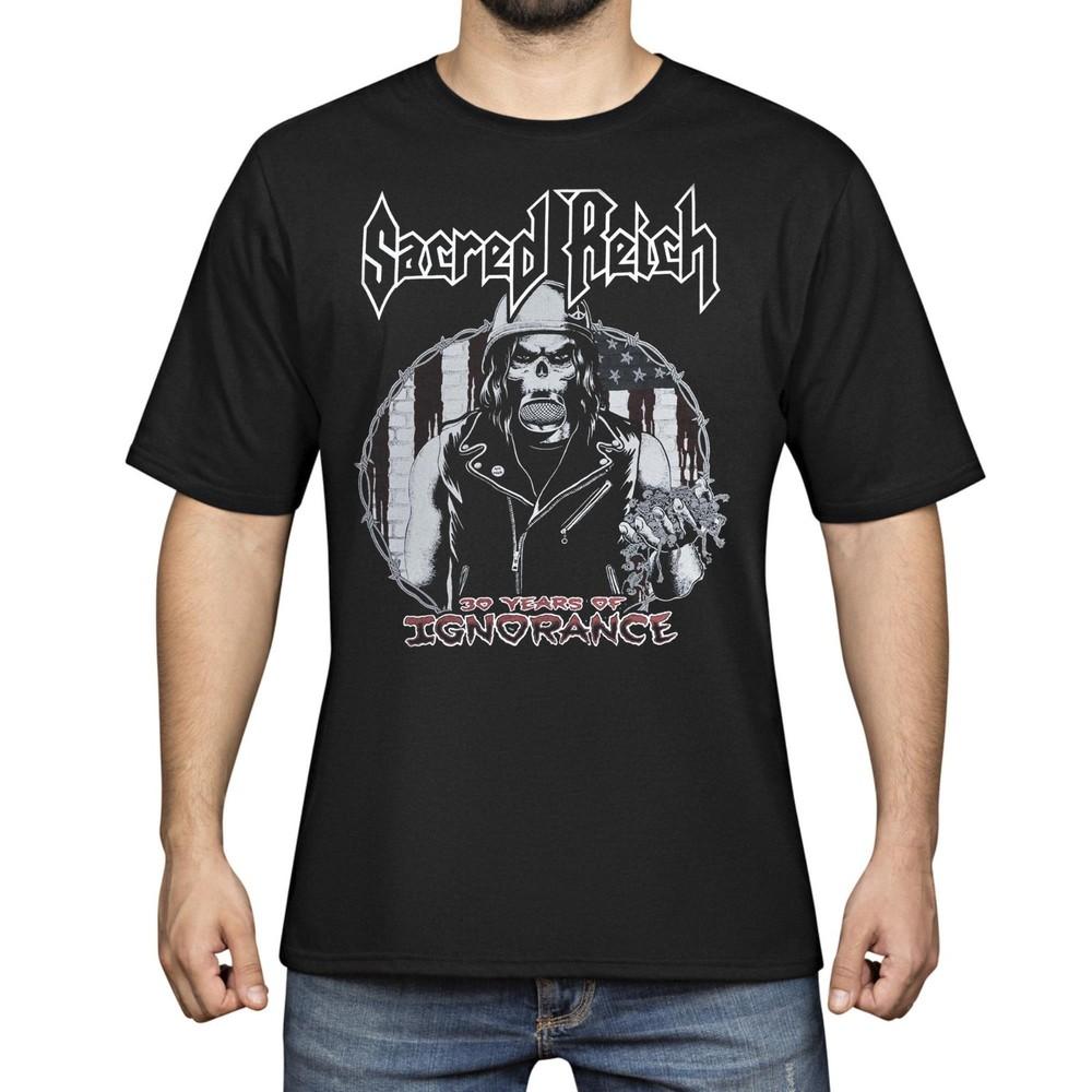Редкая футболка Sacred Reich - Эксклюзивная винтажная мужская повседневная футболка S-4XL HT049 Унисекс футболка XXXXL