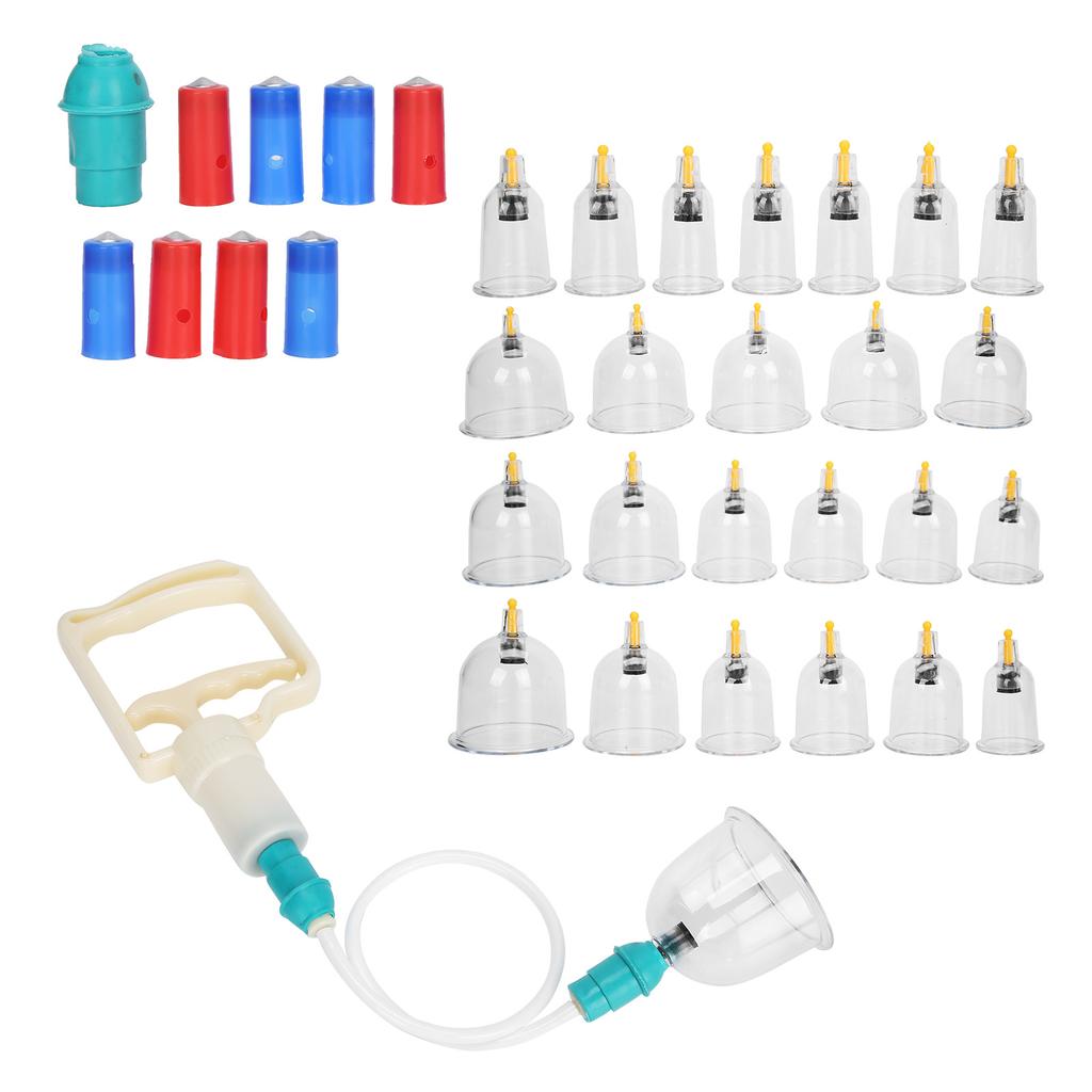24pcs Professional Magnetic Therapy Vacuum Suction Cupping Set Body Treatment Cupping Device
