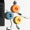Japanese Style Circular Data Cable Storage Box Charging Winding Collection Box Winding Device Headphone Storage Management Device