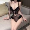 Original Erotic Lingerie Sexy Lace Seductive One-piece Dress Women's Hot Slimming Lace-up Pajama Set 8669