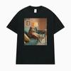 Funny Phone Cat Retro Animal Graphic Vintage T-shirt Men's Clothes Fashion High Quality T Shirts Summer Oversized Cotton T Shirt