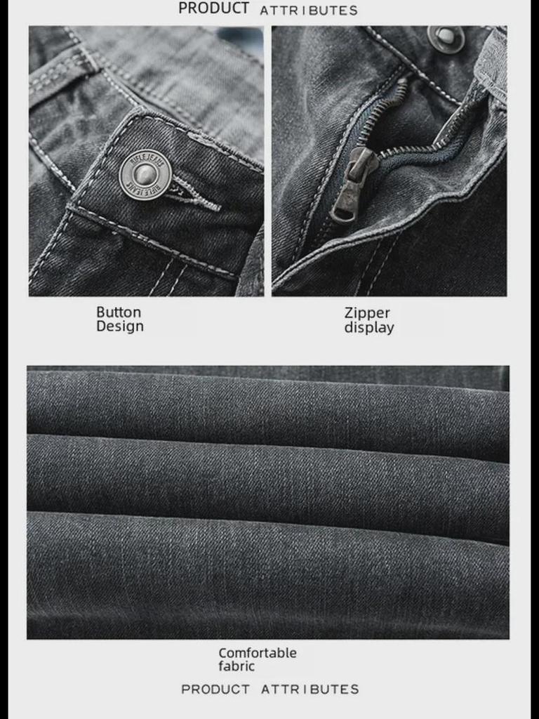 High-End Daniu Stretch Casual Jeans für junge Männer - Locker gerade, Retro-Waschung, Frühjahrs-Passform