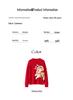 Lekasha Women's Red Cashmere Pullover with 3D Horse Decoration
