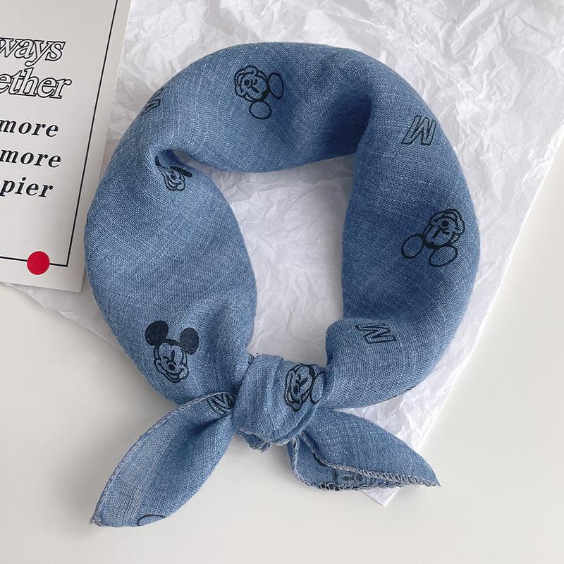 Cute Cotton And Linen Children'S Scarves Thin Silk Scarves For Boys And Girls Small Square Scarves For Babies Triangular Drool Bibs For Babies