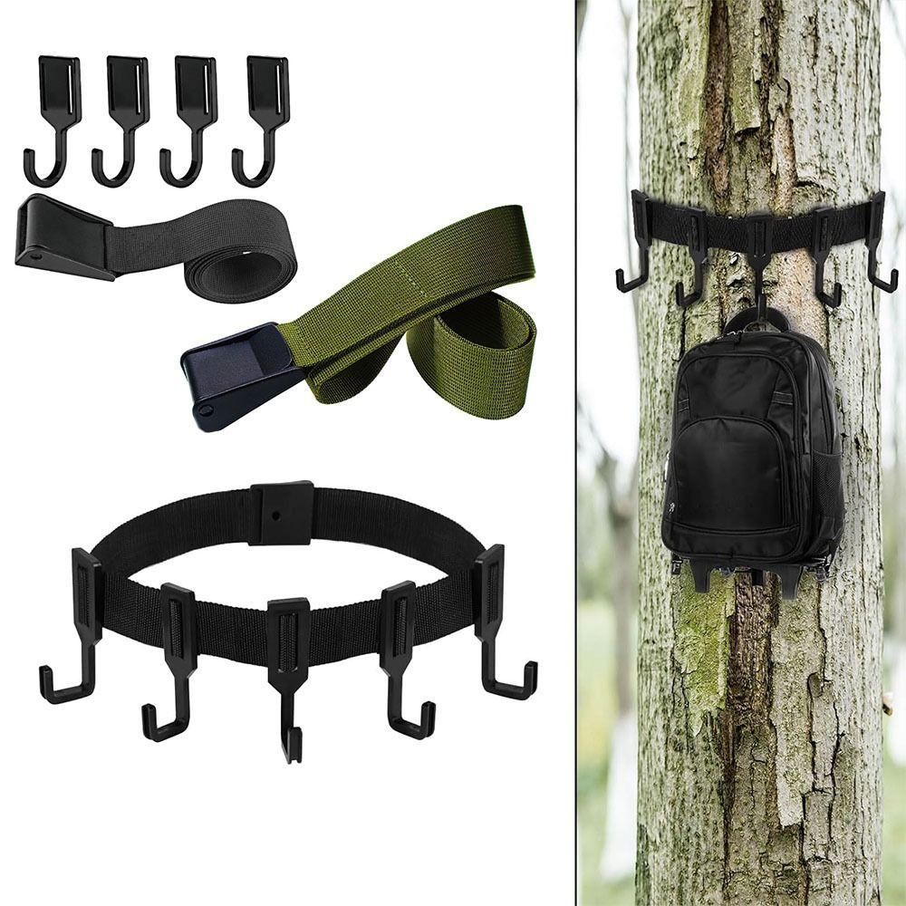 

Plastic Tree Stand Bow Gear Hanger 6/8/10 Hooks Tree Gear Holder Outdoor Tools black-6pcs hook