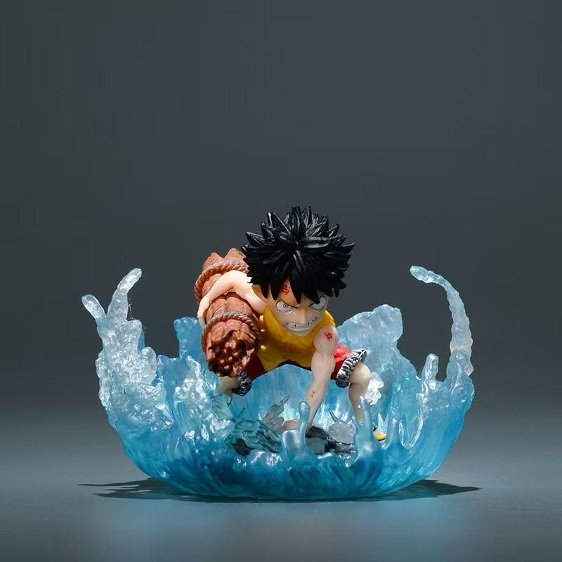 One Piece Anime Figure Top Decisive Battle Monkey D Luffy Battle Figure Scene PVC Action Statue Model Toy Dolls Birthday Gifts