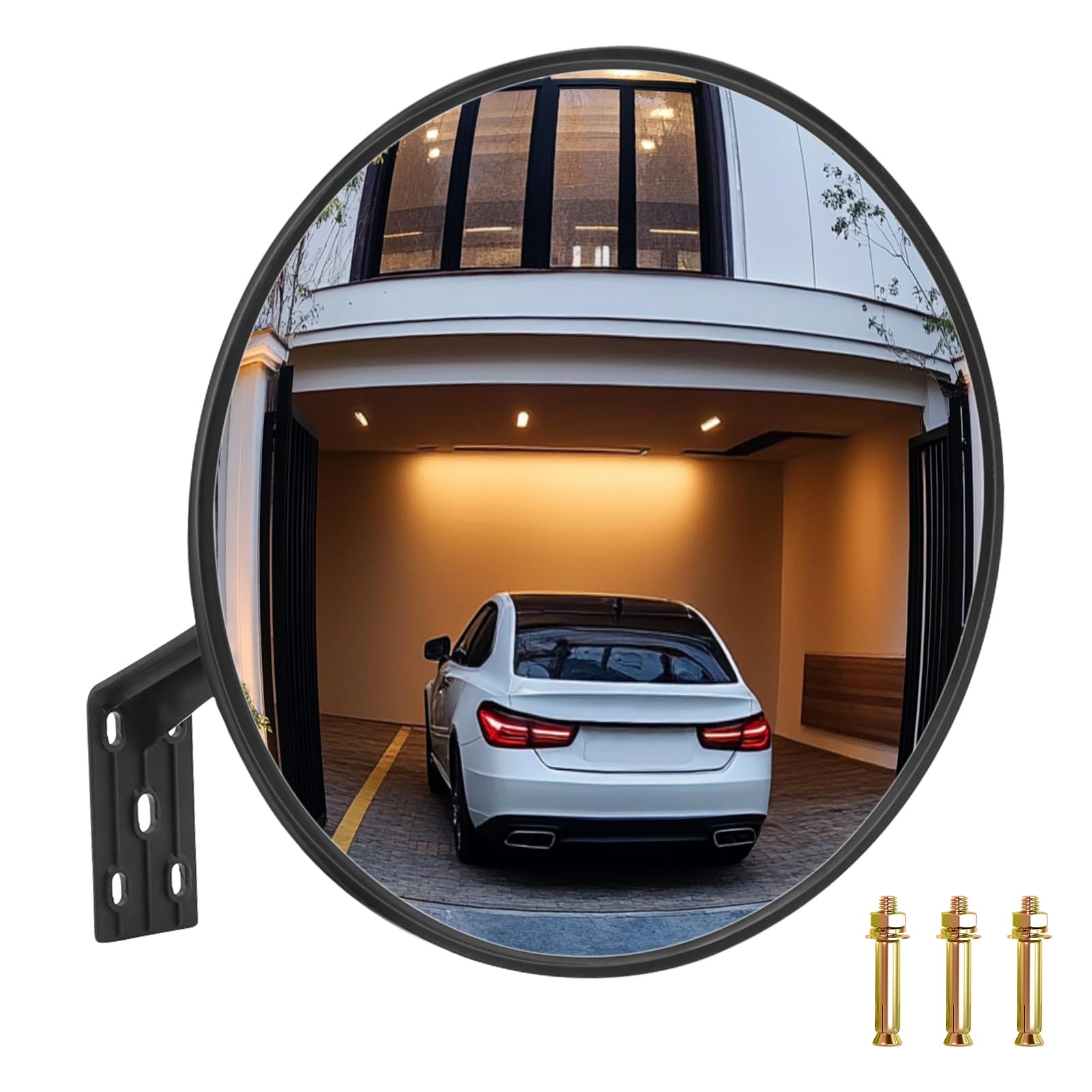 Convex Security Mirror, Corner Blind Spot Mirror, Wide Angle, with 30CM