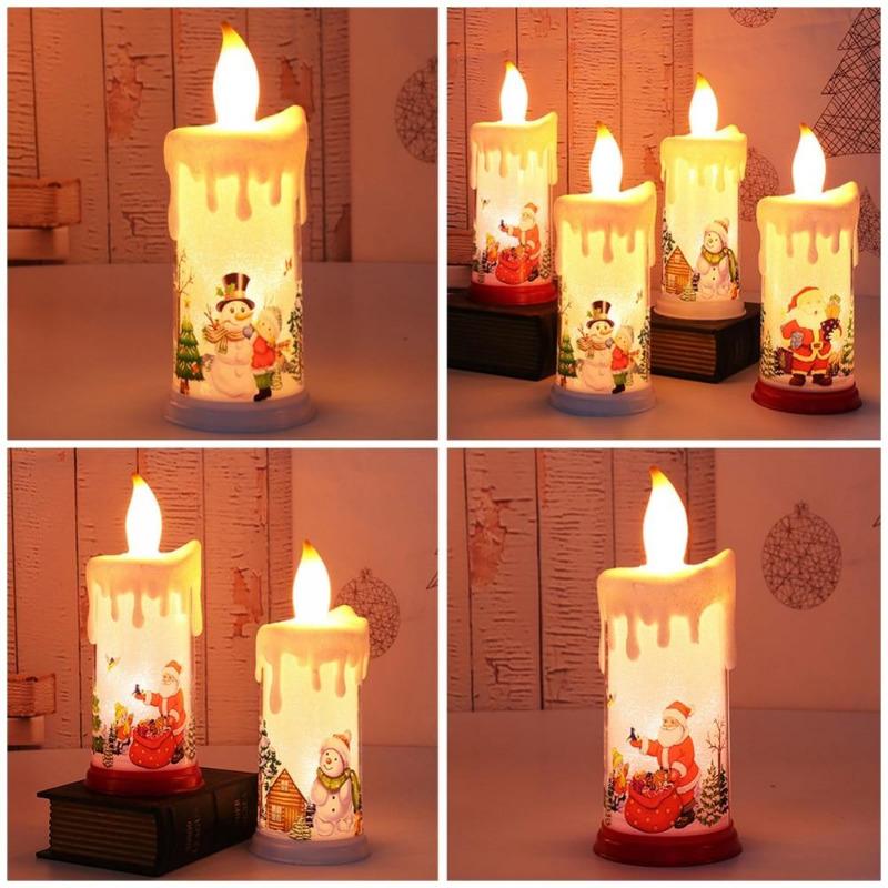 Ornaments for Home LED Simulation Flame Candle New Year Christmas Decoration Home Decor Xmas KTY