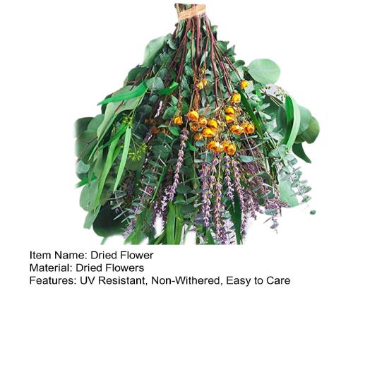 Dried Flower UV Resistant Clear Mind Realistic Multi-purpose Artificial Apples Leaves Eucalyptus Stem Home Decor