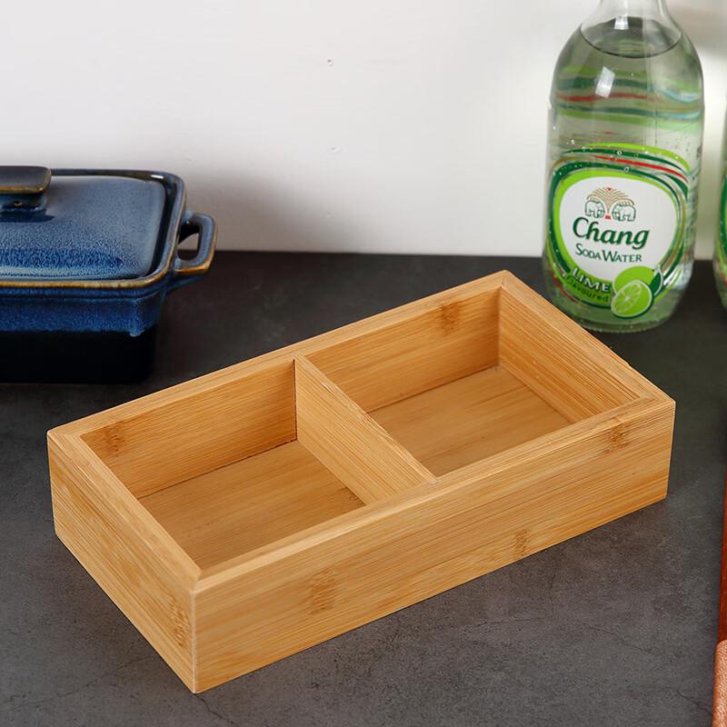 Bamboo Wood Divided Snack Serving Tray