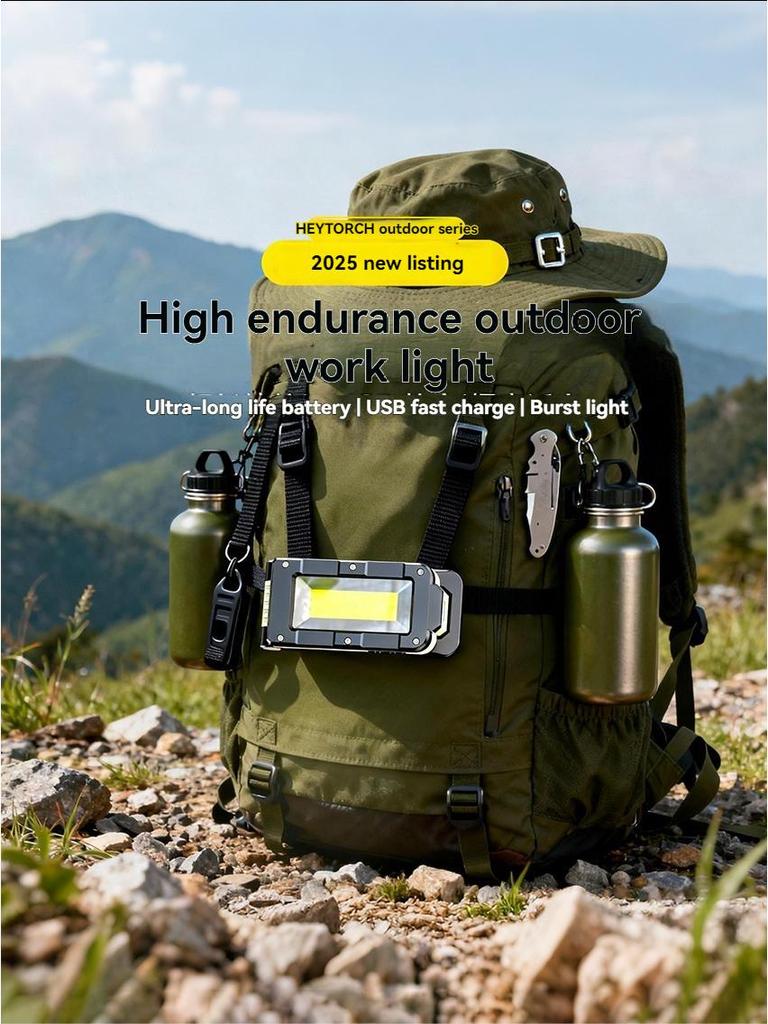Portable Outdoor Work Light: Foldable, High Brightness, Magnetic, Multi-Light Source for Camping and Inspections