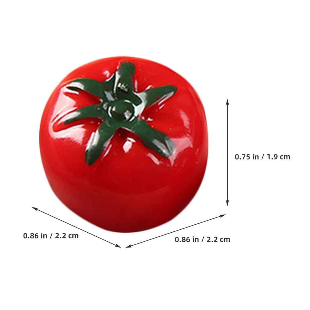 STOBAZA Mini Artificial Tomato Replica, Fake Vegetable, Miniature Tomato Figurine, Resin Miniature Fruit Model, Tabletop Decoration, Food Sample