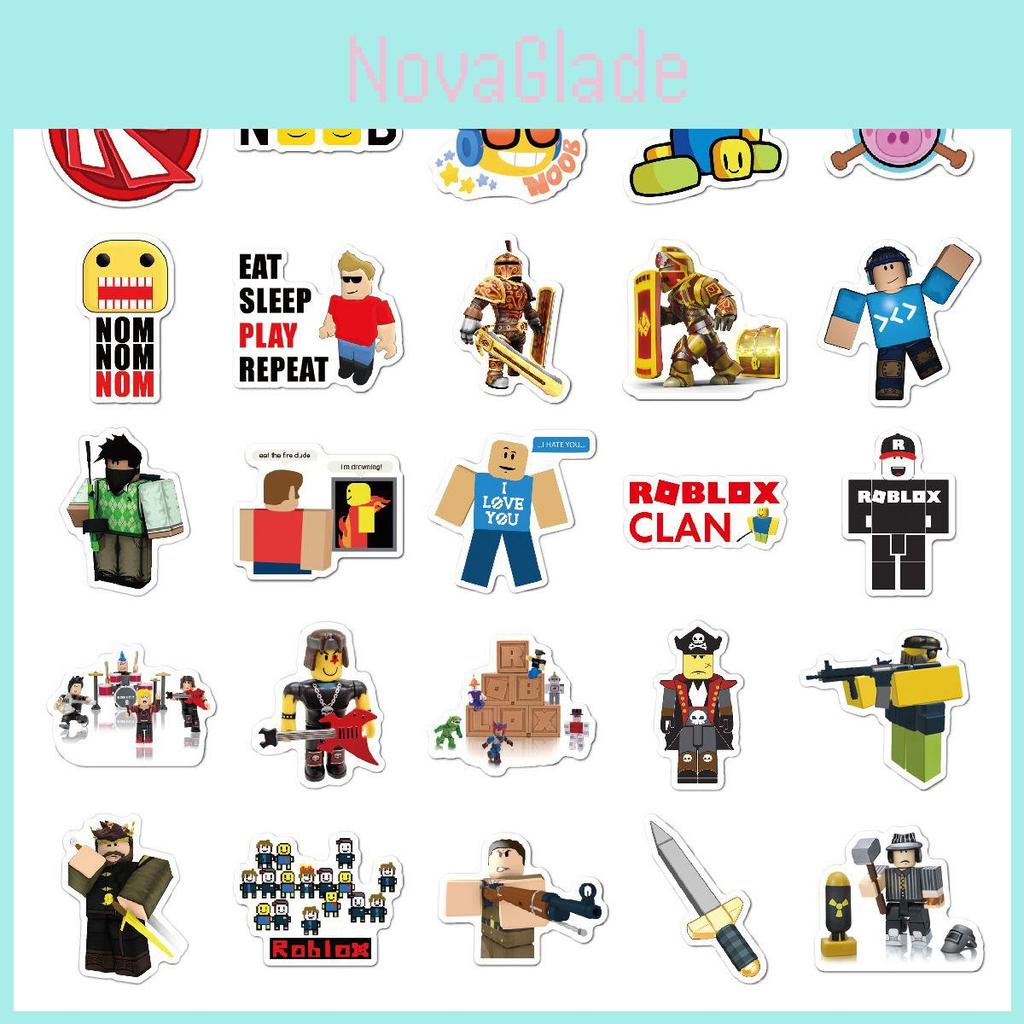 50pcs Colorful Roblox Stickers Waterproof For Diy Laptop Skateboard And Luggage