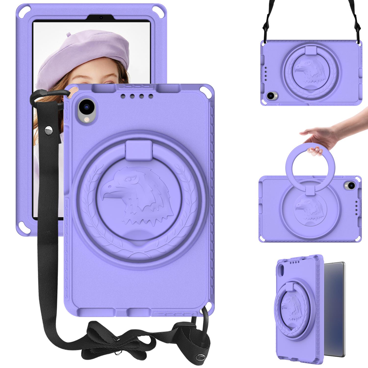 

For Samsung Galaxy Tab A 8.4 (2020) T307/T307U/Huawei MatePad T8/Lenovo Tab M8 TB-8505F/8705N EVA Case with Strap Light Purple