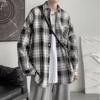 2024 Checkered Long Sleeved Shirt Ins Loose Shirt Men'S Summer Trend Versatile Casual Jacket
