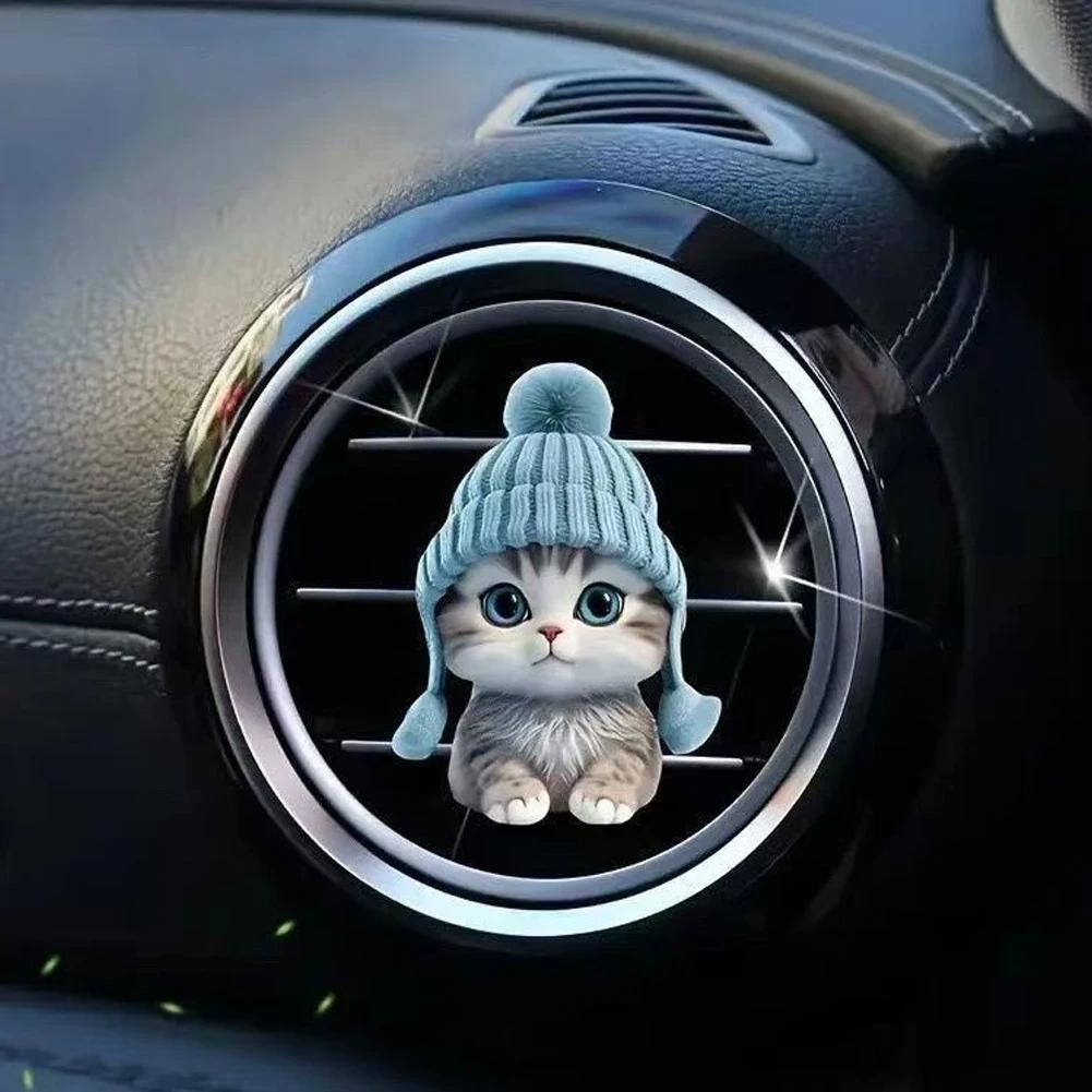 Lovely Cartoon Cat Dog Car Perfume Auto Air Freshener Diffuser Outlet Vent Perfume Clips Air Aroma Diffuser Lasting Aromatherapy